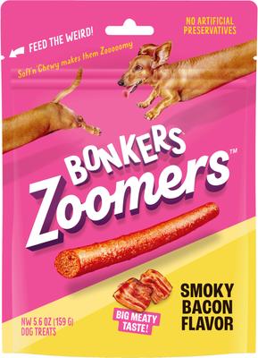 Dog Zoomers Smoky Bacon Flavored Soft & Chewy Dog Treats, 5.6-oz bag, 1 count