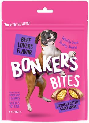 Dog Bites Beef Lovers Flavored Crunchy Dog Treats, 5.3-oz bag, 1 count