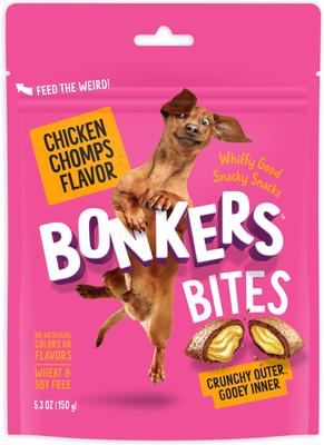 Dog Bites Chicken Chomps Flavored Crunchy Dog Treats, 5.3-oz bag, 1 count