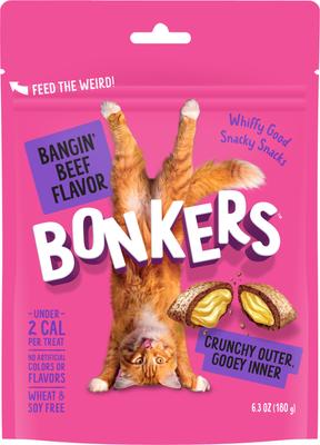 Cat Pillows Bangin Beef Flavored Crunchy Cat Treats, 6.3-oz bag, 1 count