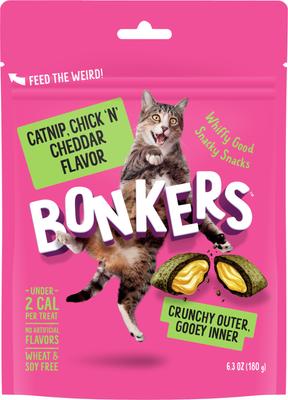 Cat Pillows Catnip, Chick 'N & Cheddar Flavored Crunchy Cat Treats, 3-oz bag, 1 count