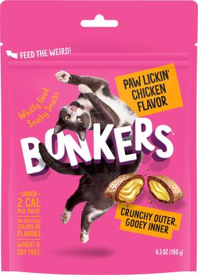 Galletas crujientes para gatos con sabor a pollo Cat Pillows Paw Lickin', bolsa de 6.3 oz, 1 unidad