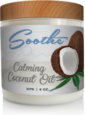 Soothe Calming Coconut Oil with Collagen Calming Supplement for Dogs, 8-oz jar