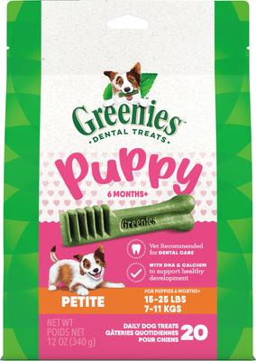 Bundle: Puppy Variety Pack: Greenies Petite Dental Treats, 20 count + Iams Proactive Health Smart with Real Chicken Dry Food, 15-lb bag + Iams ProActive Health Classic Ground with Chicken & Rice Canned Wet Food, 13-oz can, case of 12
