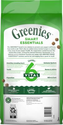 Bundle: Puppy Variety Pack: Greenies Petite Dental Treats, 20 count + Greenies Smart Essentials High Protein Real Chicken & Brown Rice Dry Food, 5.5-lb bag + Greenies Anytime Bites Original Chicken Flavor Soft & Chewy Treats, 24-oz bag