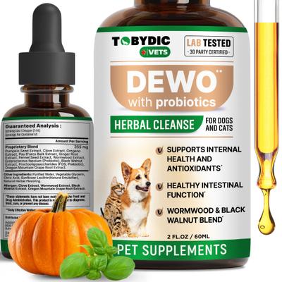 Natural Intestinal Defense with Probiotic Toxins Removal & Anti-Inflammatory Liquid Supplement for Dogs & Cats, 2-fl oz bottle