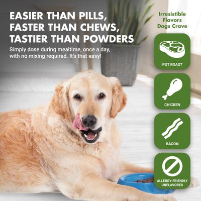 Hip & Joint Pot Roast Dog Supplement, 8-fl oz bottle, 2-pack trial