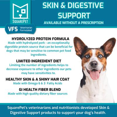 VFS Canine Hydrolyzed Skin & Digestive Support Wet Dog Food, 13-oz can, case of 12