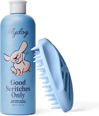 Good Scritches Only Anti-Itch Dog Shampoo with Brush Grooming Kit, 13.5-fl oz bottle