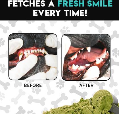 Frenchies vs Plaque & Tartar Powder Dental Supplement for Dogs, 5.10-oz jar