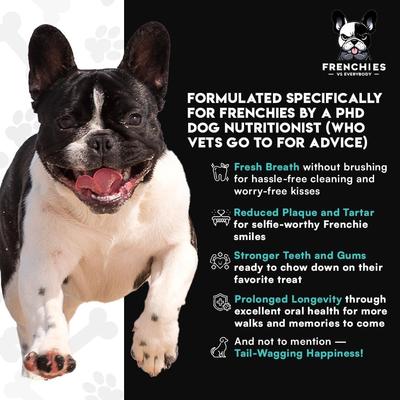 Frenchies vs Plaque & Tartar Powder Dental Supplement for Dogs, 5.10-oz jar