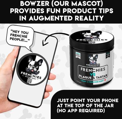 Frenchies vs Plaque & Tartar Powder Dental Supplement for Dogs, 5.10-oz jar