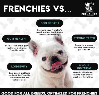 Frenchies vs Plaque & Tartar Powder Dental Supplement for Dogs, 5.10-oz jar