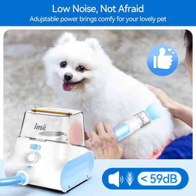 P30 Large Capacity Pet Grooming Vacuum Kit, White, 4.5-L