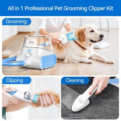 P30 Large Capacity Pet Grooming Vacuum Kit, White, 4.5-L