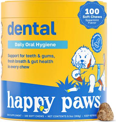 Dental Health Soft Chews Supplement for Dogs, 100 count