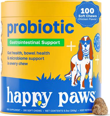 Probiotic Soft Chews Supplement for Dogs, 100 count