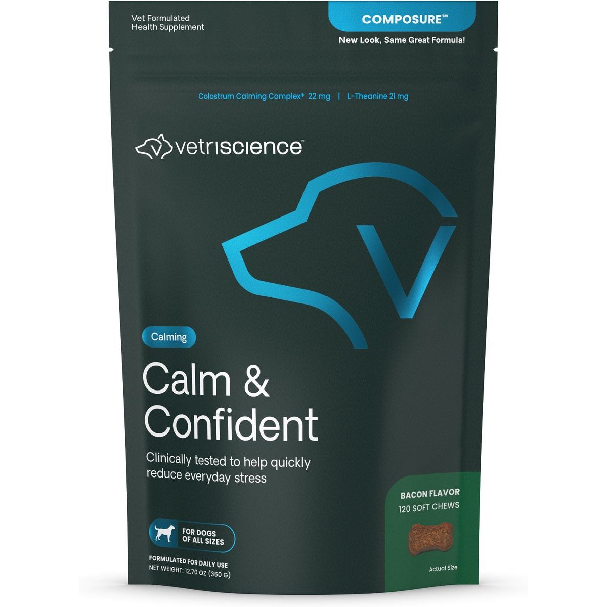 VetriScience Composure Calm & Confident tocino 120 masticables, foto rescatada (verificar)