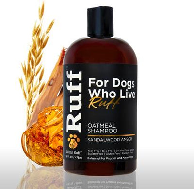 Oatmeal Pet Shampoo, Sandalwood Amber, 16-fl oz bottle