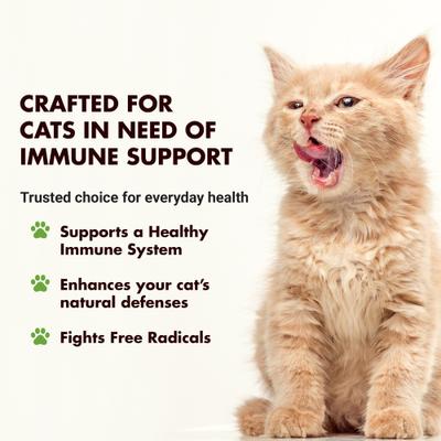 Feline Immune Booster Seafood Flavor Liquid Supplement for Cats, 8-fl oz bottle