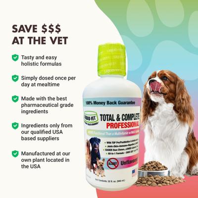 K9 Total & Complete Unflavored Liquid Multi-Supplement for Dogs, 32-fl oz bottle