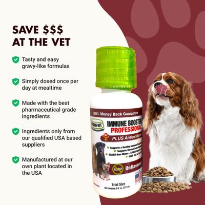 K9 Immune Booster Unflavored Liquid Supplement for Dogs, 8-fl oz bottle, 2 count
