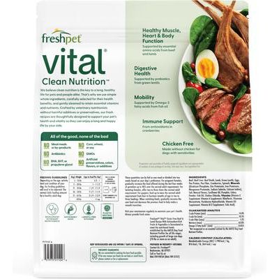 Alimento fresco para perros Vital Beef & Lamb sin cereales, paquete de 11 lb