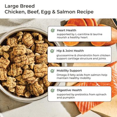 Alimento fresco para perros de razas grandes Vital Healthy & Natural, paquete de 10 lb