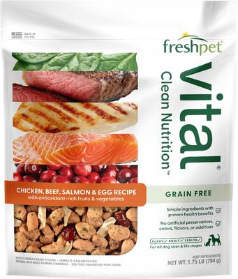 Bundle: Freshpet Dognation Chicken Recipe Fresh Treats + Vital Chicken, Beef, Salmon & Egg Recipe Fresh Dog Food