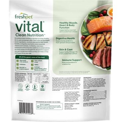 Paquete: Golosinas frescas Freshpet Dognation con receta de pollo + Alimento fresco Vital con receta de pollo, ternera, salmón y huevo