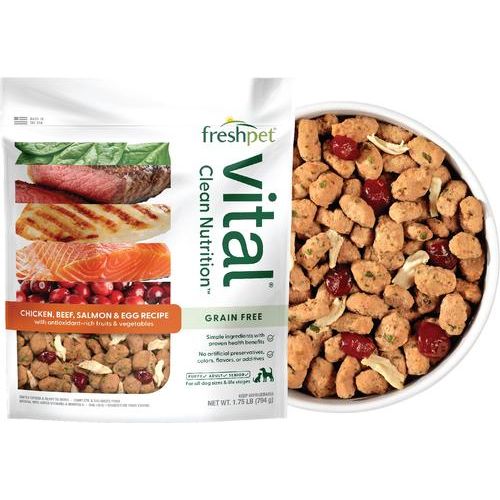 Paquete: Golosinas frescas Freshpet Dognation con receta de pollo + Alimento fresco Vital con receta de pollo, ternera, salmón y huevo