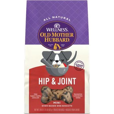 Galletas horneadas naturales para la cadera y las articulaciones de Wellness Mother's Solutions, premios para perros, bolsa de 20 oz