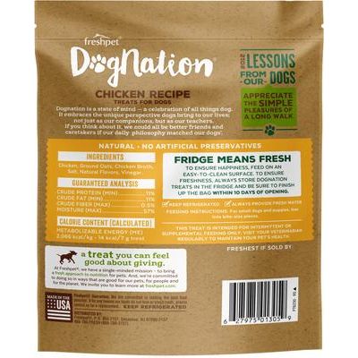 Paquete: Golosinas frescas Freshpet Dognation con receta de pollo + Alimento fresco Vital con receta de pollo, ternera, salmón y huevo