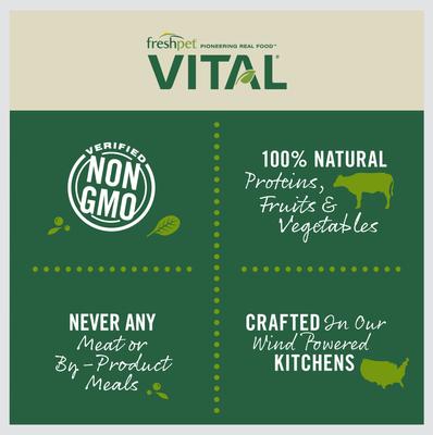 Bundle: Freshpet Vital Chicken, Beef, Salmon & Egg Recipe Fresh Food + Dognation Turkey Bacon Fresh Dog Treats