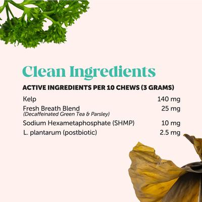 Fresh Breath Chicken Flavor Dental Bites Supplement for Cats, 3.7-oz pouch