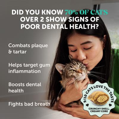 Fresh Breath Chicken Flavor Dental Bites Supplement for Cats, 3.7-oz pouch