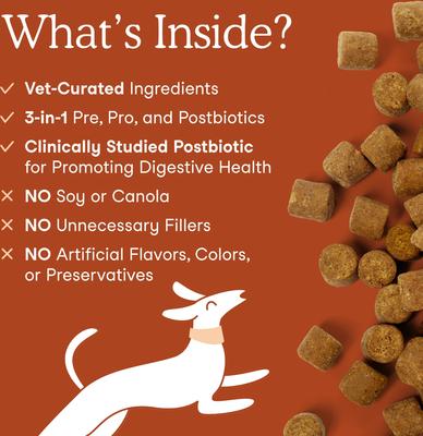 Probiotic Soft Chew Supplement for Dogs, 90 count