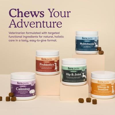 Fera Pets, Calming Support for Dogs. 30 y 90 chews