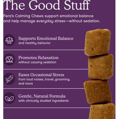 Fera Pets, Calming Support for Dogs. 30 y 90 chews