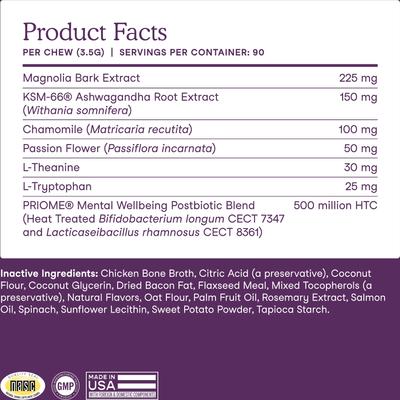 Fera Pets, Calming Support for Dogs. 30 y 90 chews