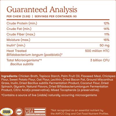 Probiotic Soft Chew Supplement for Dogs, 90 count