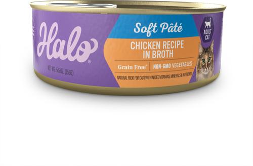 Chicken, Shrimp & Crab Adult Grain- Free Soft Pate in Broth Wet Cat Food, 5.5-oz can, case of 12
