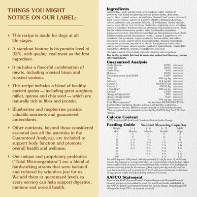 Ancient Prairie with Ancient Grains Dry Dog Food, 28-lb bag