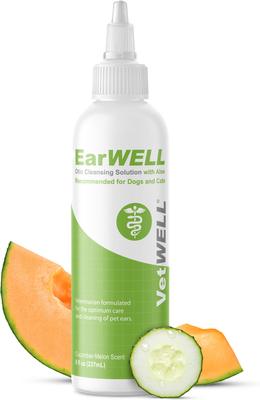 EarWELL Otic Cleansing Solution with Aloe Cucumber Melon Scent Dog & Cat Ear Solution, 8-fl oz bottle