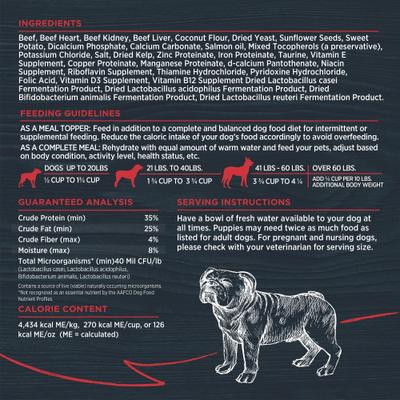 Meal Toppers Beef & Sweet Potato Recipe High-Protein Freeze-Dried Dog Food Topper, 8-oz bag