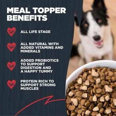 Meal Toppers Beef & Sweet Potato Recipe High-Protein Freeze-Dried Dog Food Topper, 8-oz bag