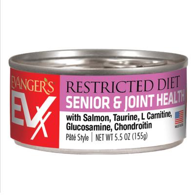 EVX Restricted Diet Senior & Joint Health Salmon Pate Wet Cat Food, 5.5-oz can, case of 24