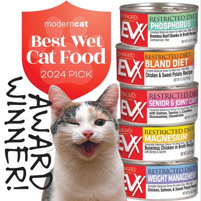 EVX Restricted Diet Urinary Tract Boneless Chicken Stew Wet Cat Food, 5.5-oz can, case of 24