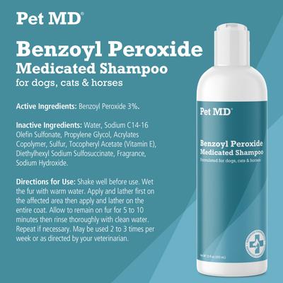 Benzoyl Peroxide Dog & Cat Shampoo, 12-fl oz bottle