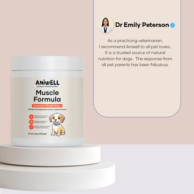 Shilajit, Ashwagandha & Green Lipped Mussel Flavored Muscle Formula Powder Supplement for Dogs, 4.2-oz jar